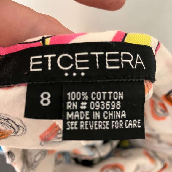 Fun Vacation A-line Skirt. Size 8 - Picture 2 of 7